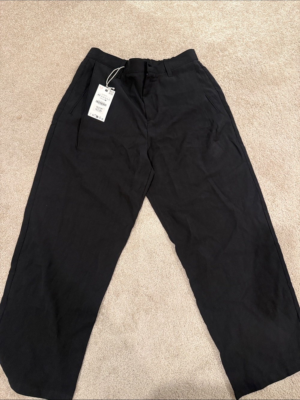 Zara Black Two-Piece Shirt and Pants Set - Picture 3 of 3